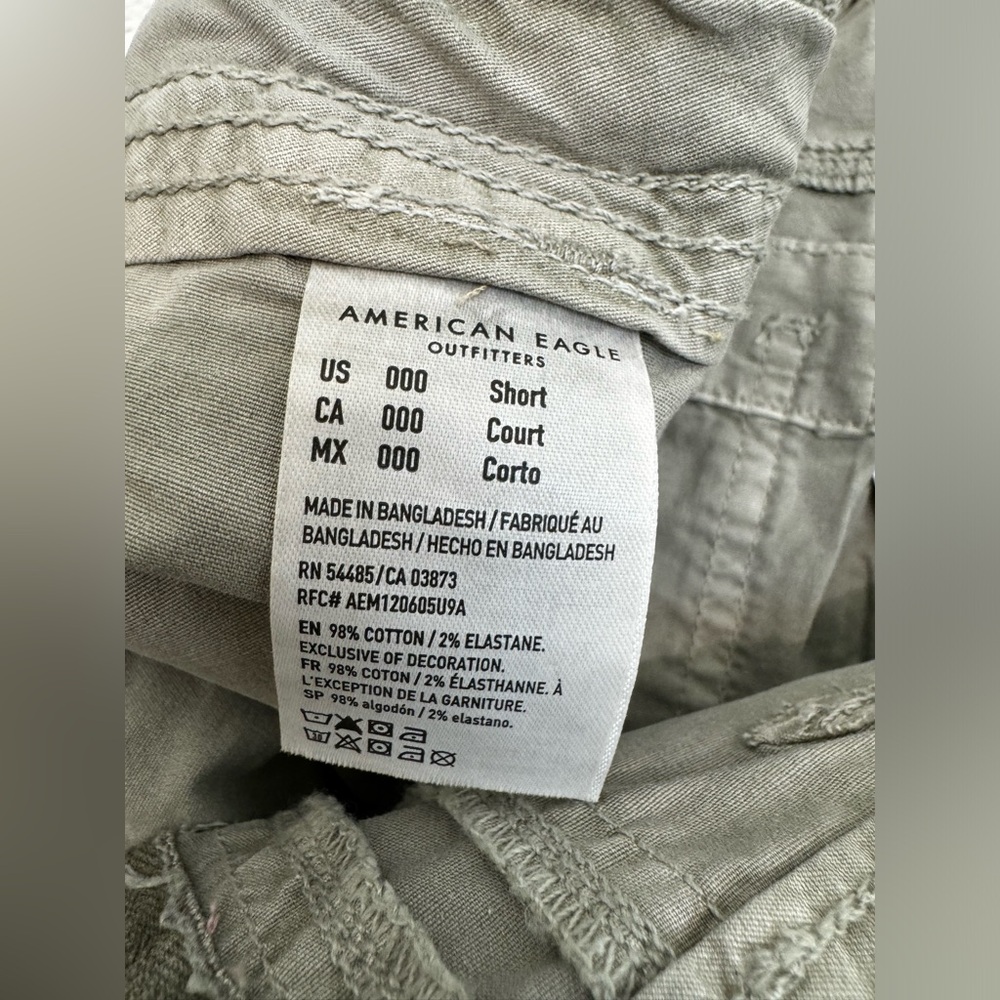 American Eagle High Rise Wide Leg Jogger Cargos Pants Size 000S - Picture 7 of 10